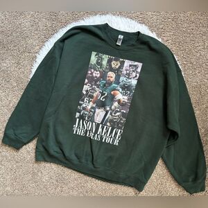 Gilden Sweatshirt Jason Kelce The Eras Tour Taylor Swift Philadelphia Eagles 2X